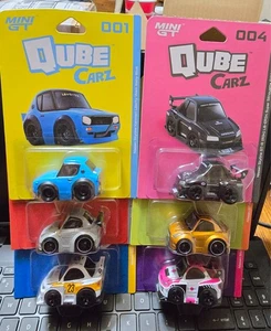 Mini GT Qube Cars Complete Set Nissan Skyline Silvia GT-R - Picture 1 of 5