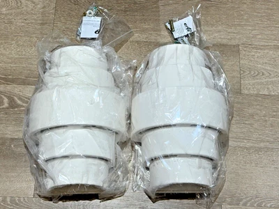 Lot 2 - A19 1401 San Marcos Ceramic Wall Sconce Islands of Light Bisque 9.75×15H - Image 1 of 4