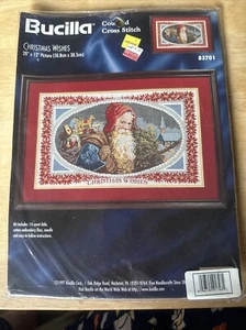 Bucilla Counted Cross Stitch Picture Kit CHRISTMAS WISHES 83701 20” X 12” READ - Picture 1 of 5