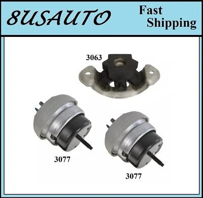 3 ШТ МОТОР И ТРАНС КРЕПЛЕНИЕ ПОДХОДИТ 2000-2004 JAGUAR S-TYPE/ 2000-2005 LLINCOLN LS 3.0L - Изображение 1 из 4