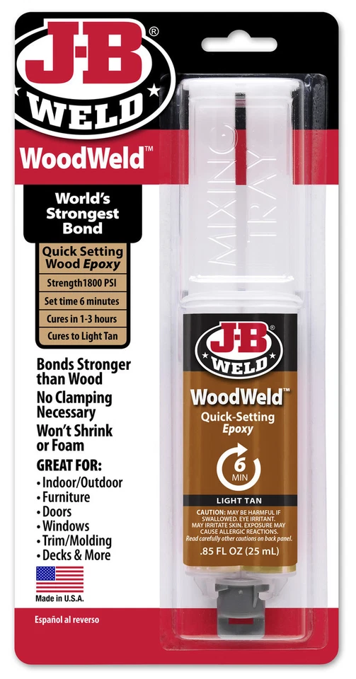 JB Weld 50151 WoodWeld Syringe Bonding Epoxy