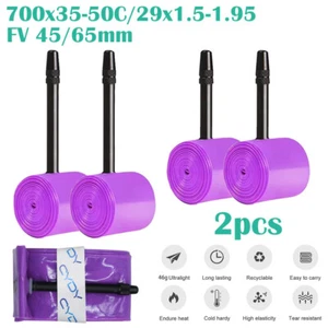 2X Ultralight TPU Inner Tube 700x35-50C Fits 700C Gravel MTB 29x1.5-1.95 35C-45C - Picture 1 of 14