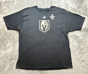 Adidas Las Vegas Golden Knights Inaugural Season Patch T Shirt 2XL Black - Picture 1 of 4