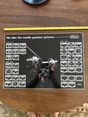 Редкий винтажный Nikon промо добавить матовый толщиной эластичный 1/16» гибкий винил ламинирования - Изображение 1 из 4
