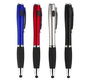 3 in 1 LED Torch Ballpoint Stylus Pen Pens For Mobile Phone iPad iPhone Tab