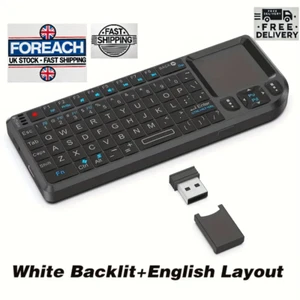 Mini Portable Wireless Keyboard 7-Color Backlight Touchpad Mouse & Flashlight - Photo 1/9