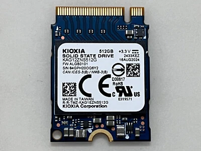 Kioxia KAG12ZNS512G 512GB SSD M.2 2230 NVMe PCIe 3 x 4 SSD FOR Steam Deck Latop - Image 1 of 4