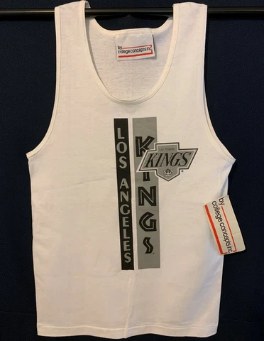 Vintage 80s/90s NHL LA KINGS TANK T-Shirt College Concepts NEW Old Stock SMALL Cover