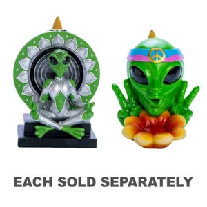 Alien Backflow Burner Polyresin Quirky Design Fragrant Smoke Flows Down and Out - Picture 1 of 5