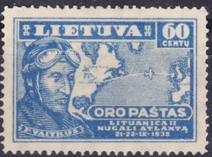 Lituania Lituania 1936 Mi#407 con cerniera come nuovo - Foto 1 di 1
