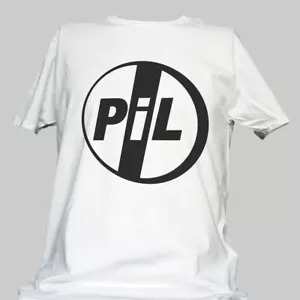 Pil (Public Image LTD) White T-Shirt / BLACK LOGO John Lydon / Sex Pistols - Picture 1 of 2