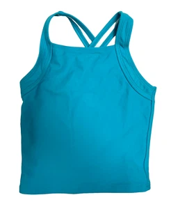 Hanna Andersson baby girls Tankini Top Swimsuit light blue size 100 cm US 4 - Picture 1 of 7