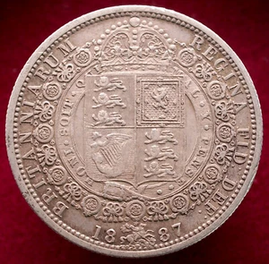 Great Britain Halfcrown 1887 - Queen Victoria (L1109) - Picture 1 of 2