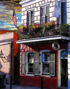 31 IRISH ROSE an Irish Pub Bar in Dublin Painting 8 x 10" Reprint - Picture 1 of 1
