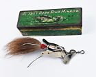 Al Foss No 11 Weedless Frog Wiggler Lure In Green Box With Brown Bucktail