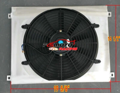 Cubierta de radiador de aluminio + ventilador para PORSCHE 944 2,5 L TURBO 1986-91 S2 3,0 NA 89-91 Foto 1 de 4