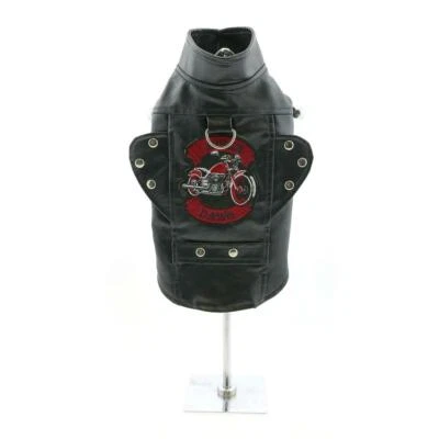 Jaqueta de motociclista preta Biker Dawg Dog - XS-3XL - Imagem 1 de 4