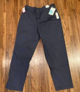 Blaue Damenhose Lee einfarbig vorne. 16W Medium Relaxed Fit Stretch Neu Neu mit Etikett - Bild 1 von 6