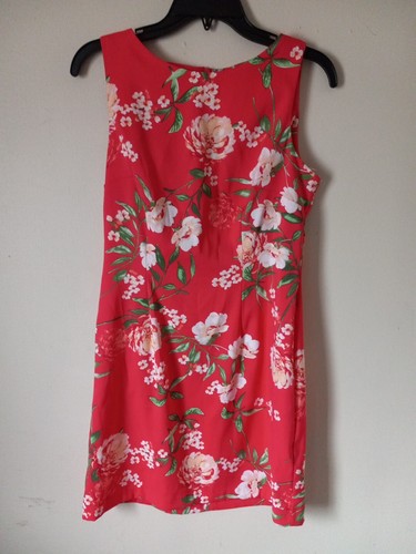 Abito tubino donna Alyx corallo multi floreale senza maniche scollo barca taglia Petite 10