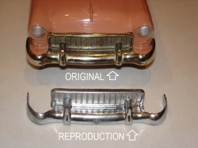 1955 PMC CHEVY REPRODUCTION CHROME FRONT BUMPER FOR DEALER PROMOS! - Image 1 of 4