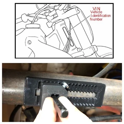 Magnetic Curved Jig For Letter Stamp Punch Motorcycle Guide Mount 5-8mm Bike Vin - Image 1 of 4