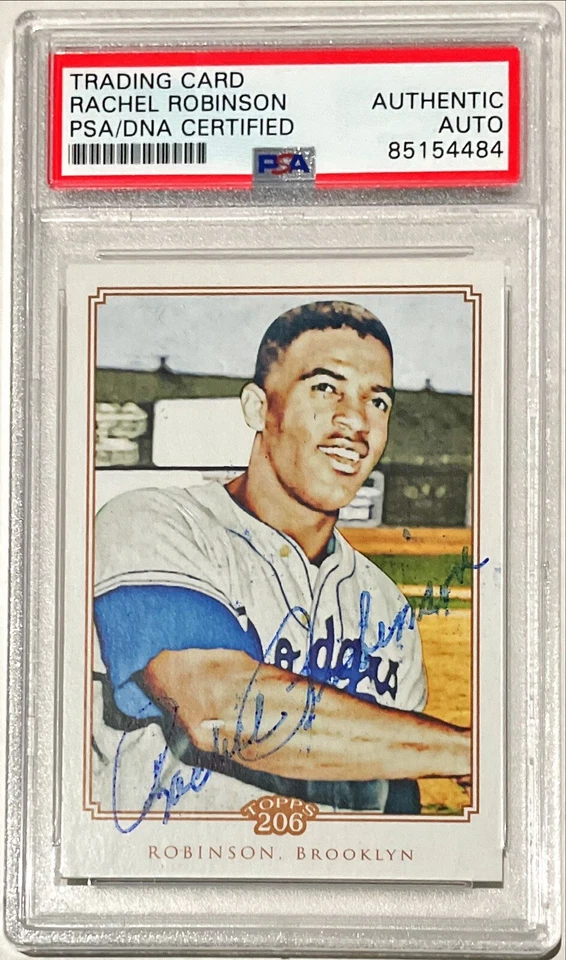 2010 Topps 206 Rachel Robinson Jackie's Wife Dodgers Signed Auto Card 25 PSA DNA - Image 1 of 1