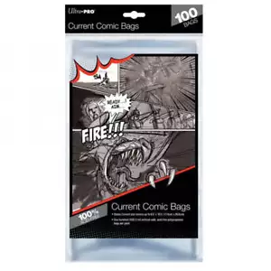 Bolsas de cómics tamaño actual Ultra Pro 100 piezas 17x27 cm sin ácido y sin PVC - Foto 1 di 1