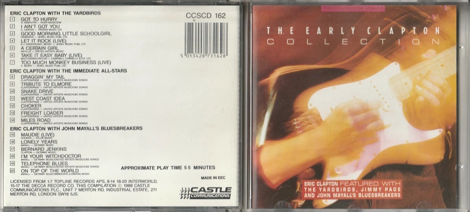 ERIC CLAPTON / THE EARLY CLAPTON COLLECTION / 1988 CD ALBUM (Yardbirds) - Image 1 of 1