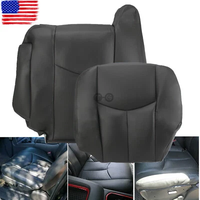 Cubierta de asiento del conductor gris oscuro para Chevy Silverado GMC Sierra 1500 2500 2004-2006 Foto 1 de 4