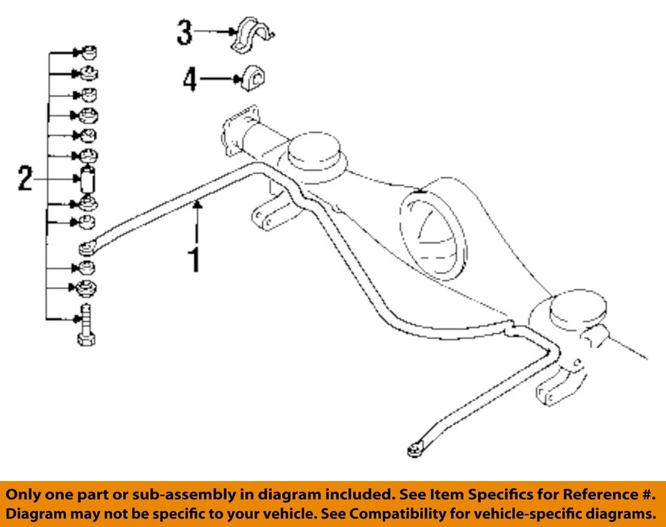 MITSUBISHI OEM 89-00 Montero Sport Stabilizer Bar Components-Bracket MB176223 - Image 1 of 1
