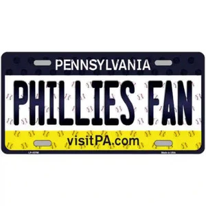 Phillies Fan Pennsylvania Metal Sign - Picture 1 of 1