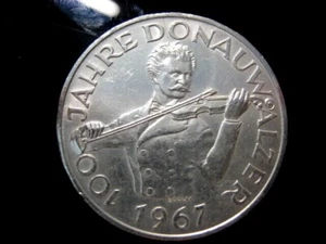 Austria 50 Schilling 1967 in Uncirculated condition. Blue Danube Waltz. - Picture 1 of 2
