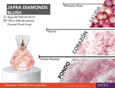 Jafra NUEVO Diamonds Blush Eau De Parfum 1,7 oz. Para mujer  Foto 1 de 2