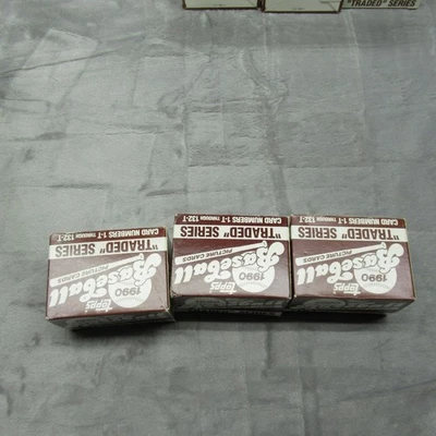 1990 Topps Baseball 396 Tarjetas Serie Intercambiada Sin Circular RARO Conjunto De 3 Cajas NUEVO Foto 1 de 4