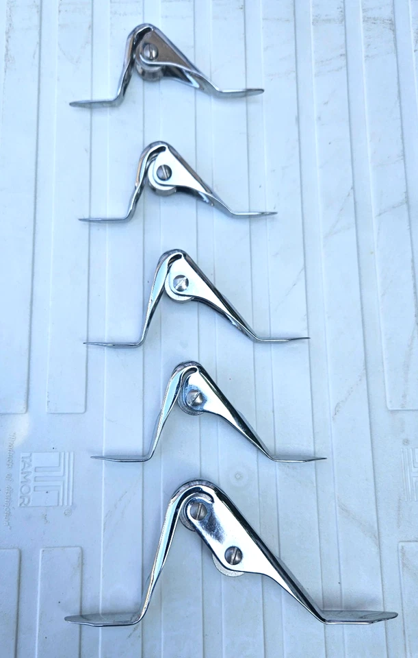 Aftco  -Roller Guides Set Chrome   - Vintage -    New  =  5 Pcs - Image 1 of 1