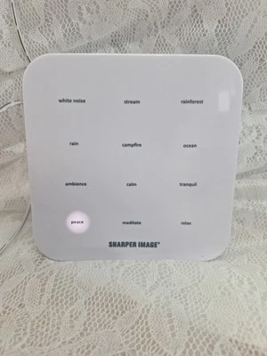 Sharper Image 12 Sonido Chupete Sonido Máquina Spa Relajarse Dormir Música Naturaleza Lluvia Foto 1 de 4