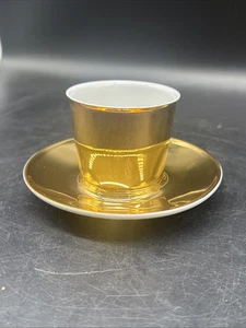KPM Berlin Espressotasse, Flugzeugtasse Glanzgold, 1.Wahl,Porzellan - B2.7 - Bild 1 von 12