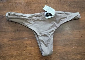 NWOT Volcom S Swim Surf CHEEKINI BIKINI BOTTOM Taupe 121873 - Picture 1 of 2