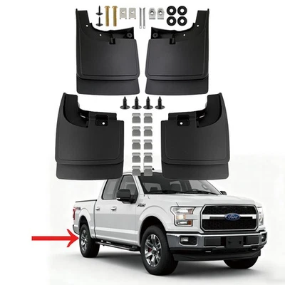 Splash Mudguards Mud Flaps Front Rear for Ford F250 F-350 Super Duty 2017-2018 - Image 1 of 4