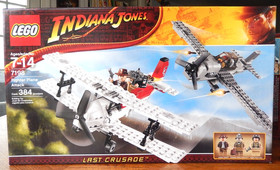 Lego 7198 Fighter Plane Attack Indiana Jones Last Crusade 100% Complete NIB