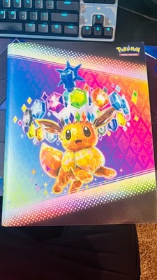 Prismatic Evolution Eevee Binder FULL of Pokemon Cards! - Image 1 of 4