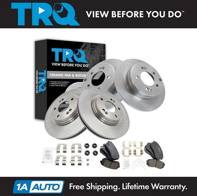 Kit de pastillas de freno delanteras y traseras TRQ y rotor de cerámica para Hyundai Sonata 2015 Foto 1 de 4