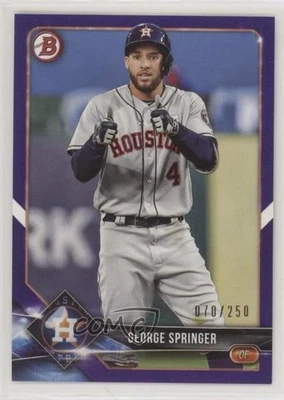 2018 Bowman Purple /250 George Springer #14 - Image 1 of 2