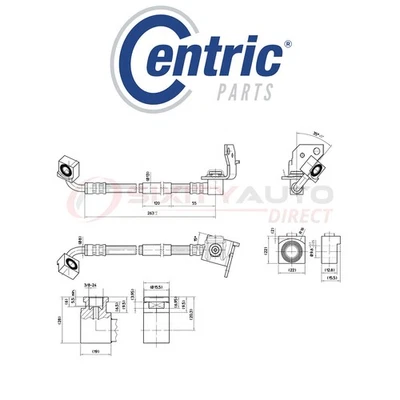 Centric Brake Hydraulic Hose for 1996-2001 Ford Explorer 4.0L 5.0L V6 V8 - in Foto 1 de 4