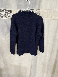 Signatures by Northern Isles Woman’s Hand Knit Vintage Sweater Blue Size L - Picture 1 of 4