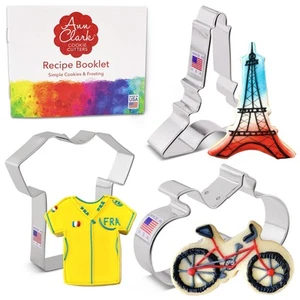 Bicycle Racing Tour Cookie Cutters 3-Pc. Set Made in the USA by Ann Clark, Bi... - Picture 1 of 5