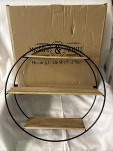 Maison & white floating shelf circle Dorm Office Decor - Picture 1 of 5