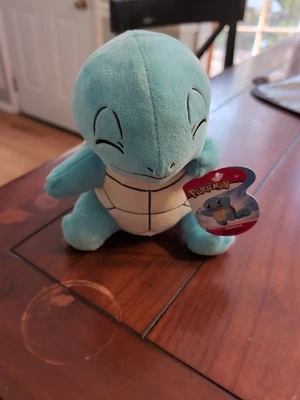 Pokemon 8" Plush Squirtle 2021 Wicked Cool Toys Exclusive NWT Closed Eyes - Image 1 of 4