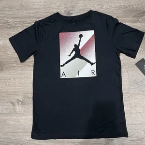 Nike Air Jordan Youth Boys Size XL Black Short Sleeve Crew Neck Shirt - Picture 1 of 7