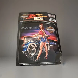 NEW Harley Davidson Motorcycle Pin Up Girl Decal DC013303 5 1/4” X 5 1/4” RARE - Picture 1 of 1